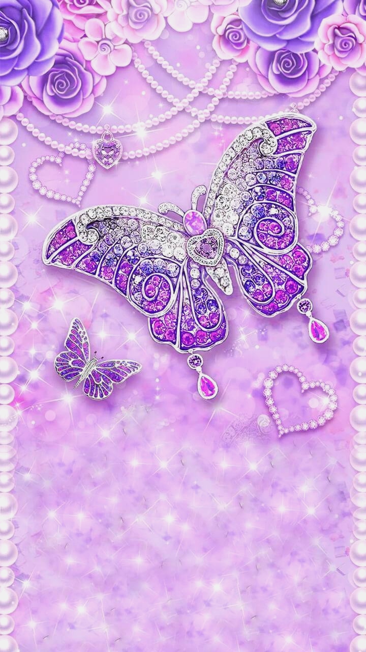 Butterfly - Glitter Butterfly , HD Wallpaper & Backgrounds