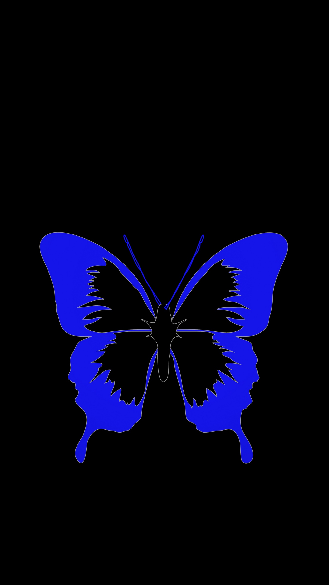 Wallpaper Butterfly, Minimalism, Black, Blue - Black And Blue Wallpaper 4k , HD Wallpaper & Backgrounds