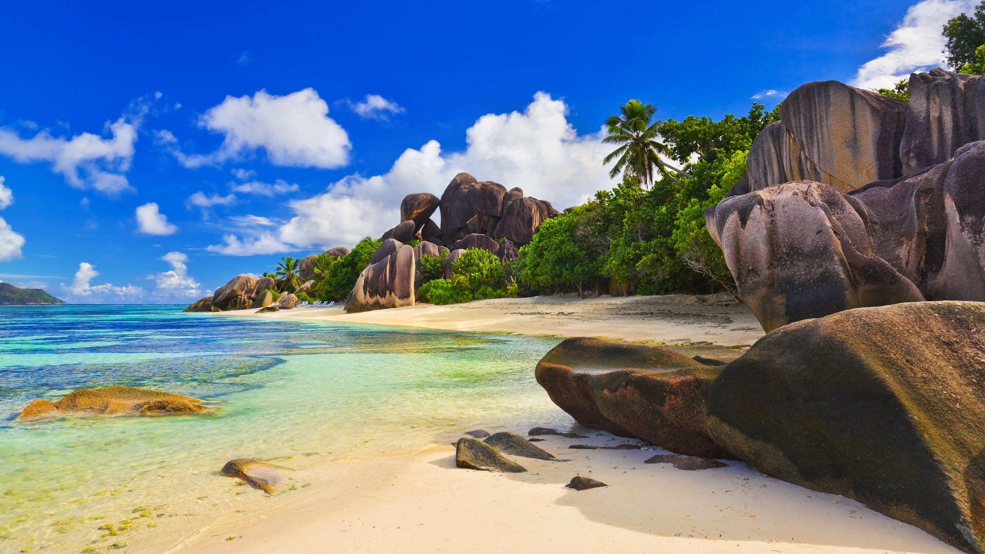 Amazing Tropical Beach Wallpaper Hd Wallpaper Background - Seychelles Island , HD Wallpaper & Backgrounds