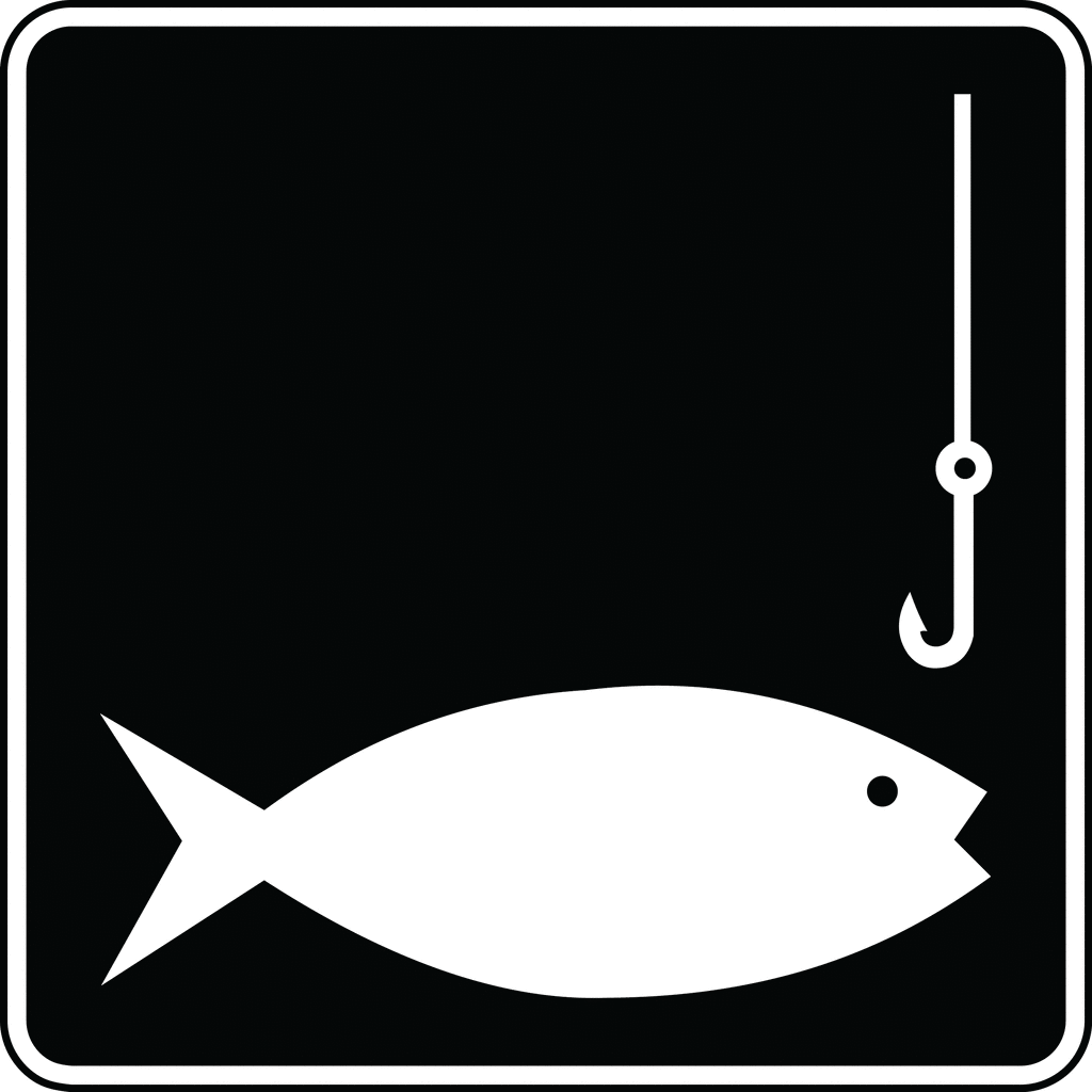 Fishing Boat Clipart Fish Product - Fishing Black And White , HD Wallpaper & Backgrounds