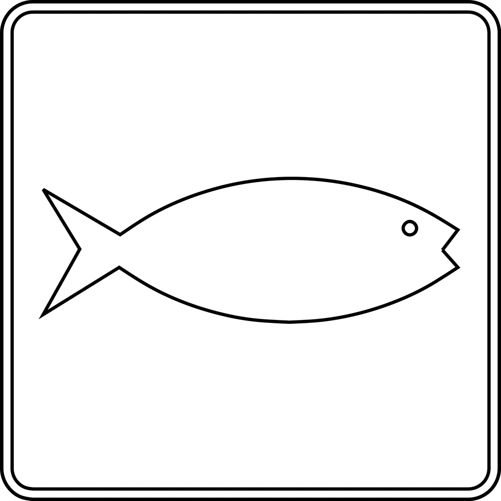 Fish Tattoos Clipart Fish - Outline Fish Clipart Black And White , HD Wallpaper & Backgrounds
