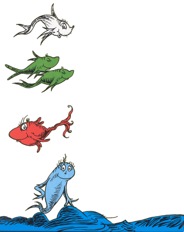 Fish Tank Clipart Dr Seuss - One Fish Two Fish Book , HD Wallpaper & Backgrounds