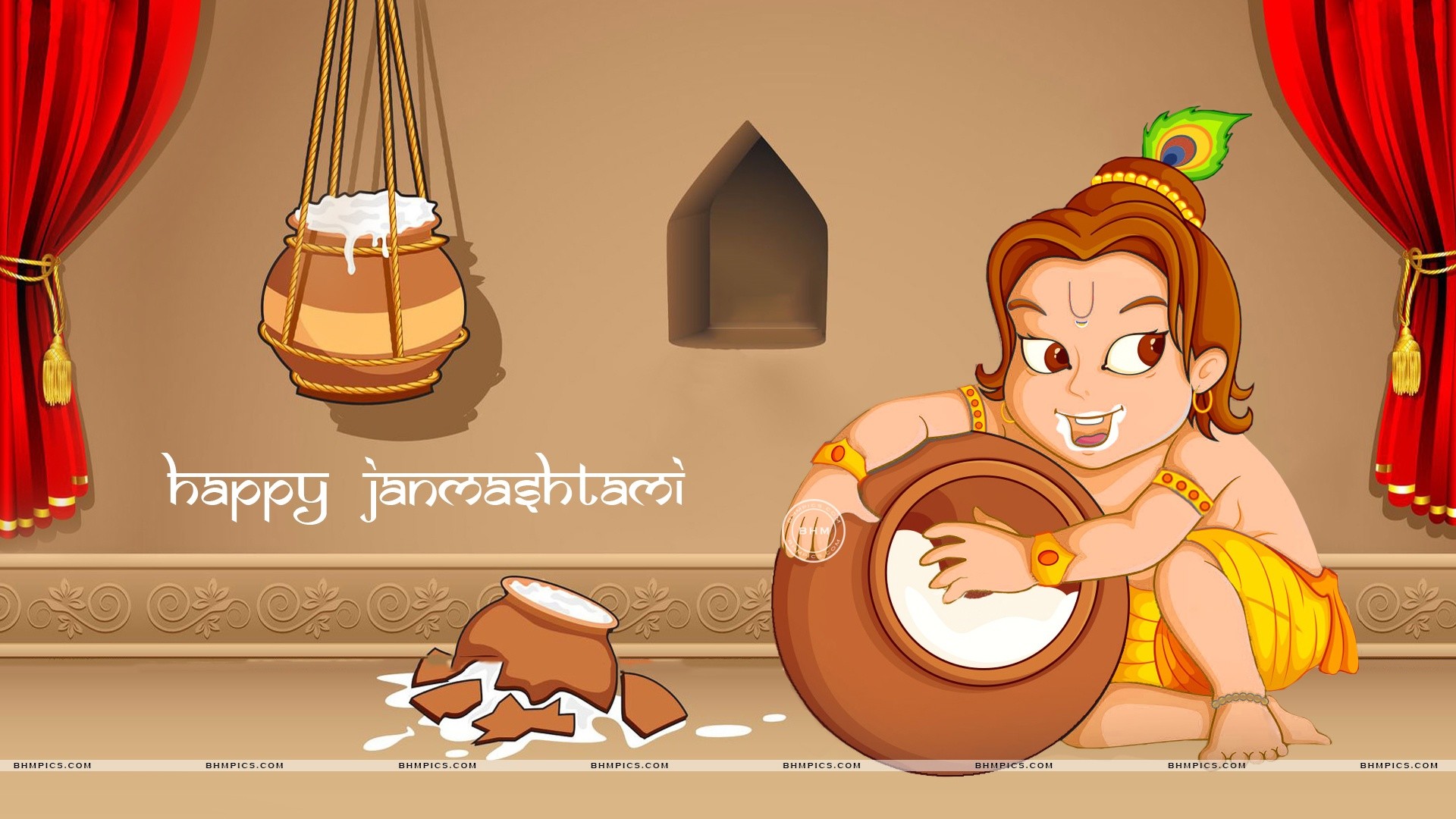 Eating Tag - Krishna Eating Butter Clipart , HD Wallpaper & Backgrounds