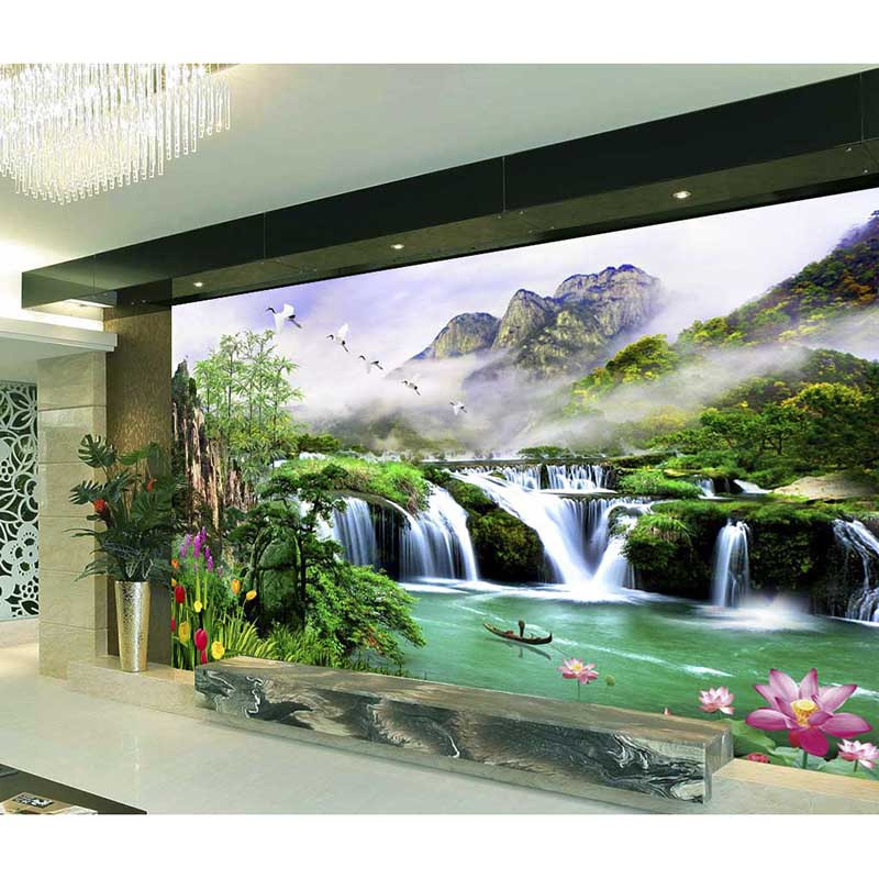 3d Custom Photo Diy Wallpaper Beautiful Scenery Waterproof - Fondos De Pantalla Cascadas , HD Wallpaper & Backgrounds