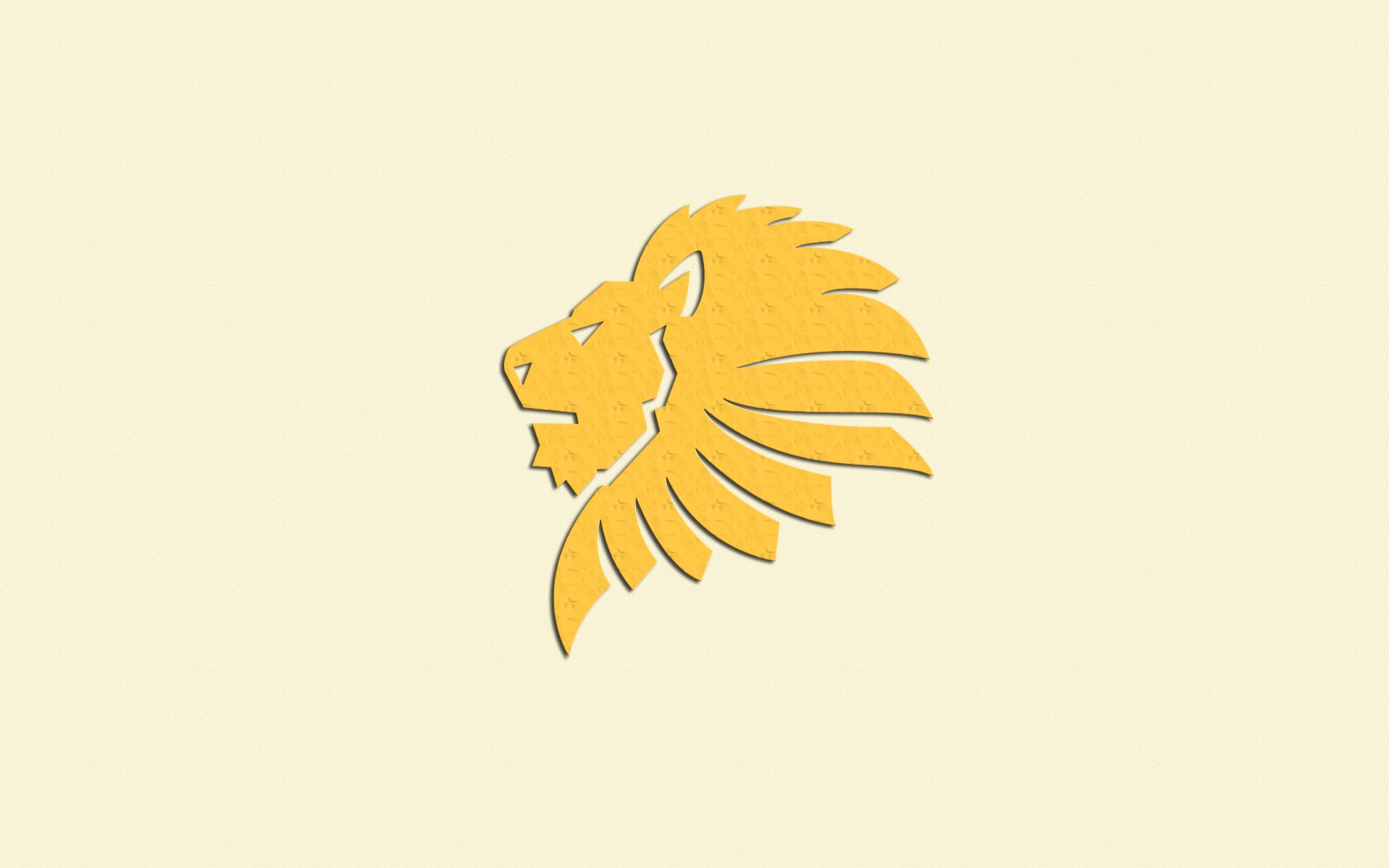 Lion Yellow Art - Illustration , HD Wallpaper & Backgrounds