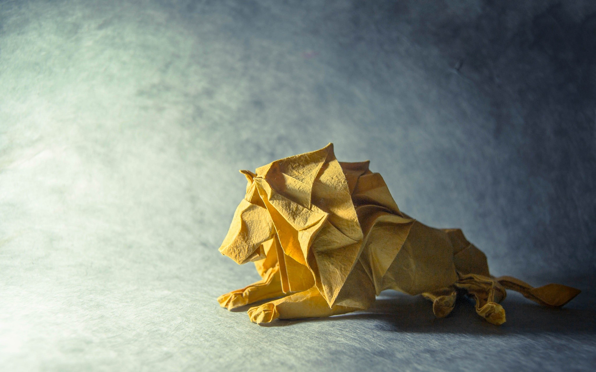 Origami Paper Lion Animals Wallpaper And Background - Origami Wallpaper Hd , HD Wallpaper & Backgrounds