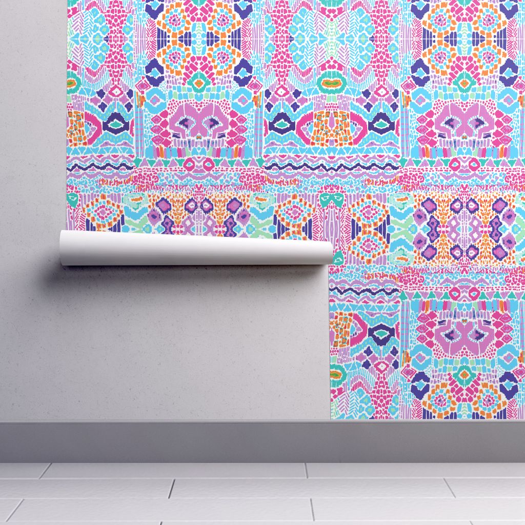 Isobar Durable Wallpaper Featuring Indian Summer Ikat - Motif , HD Wallpaper & Backgrounds