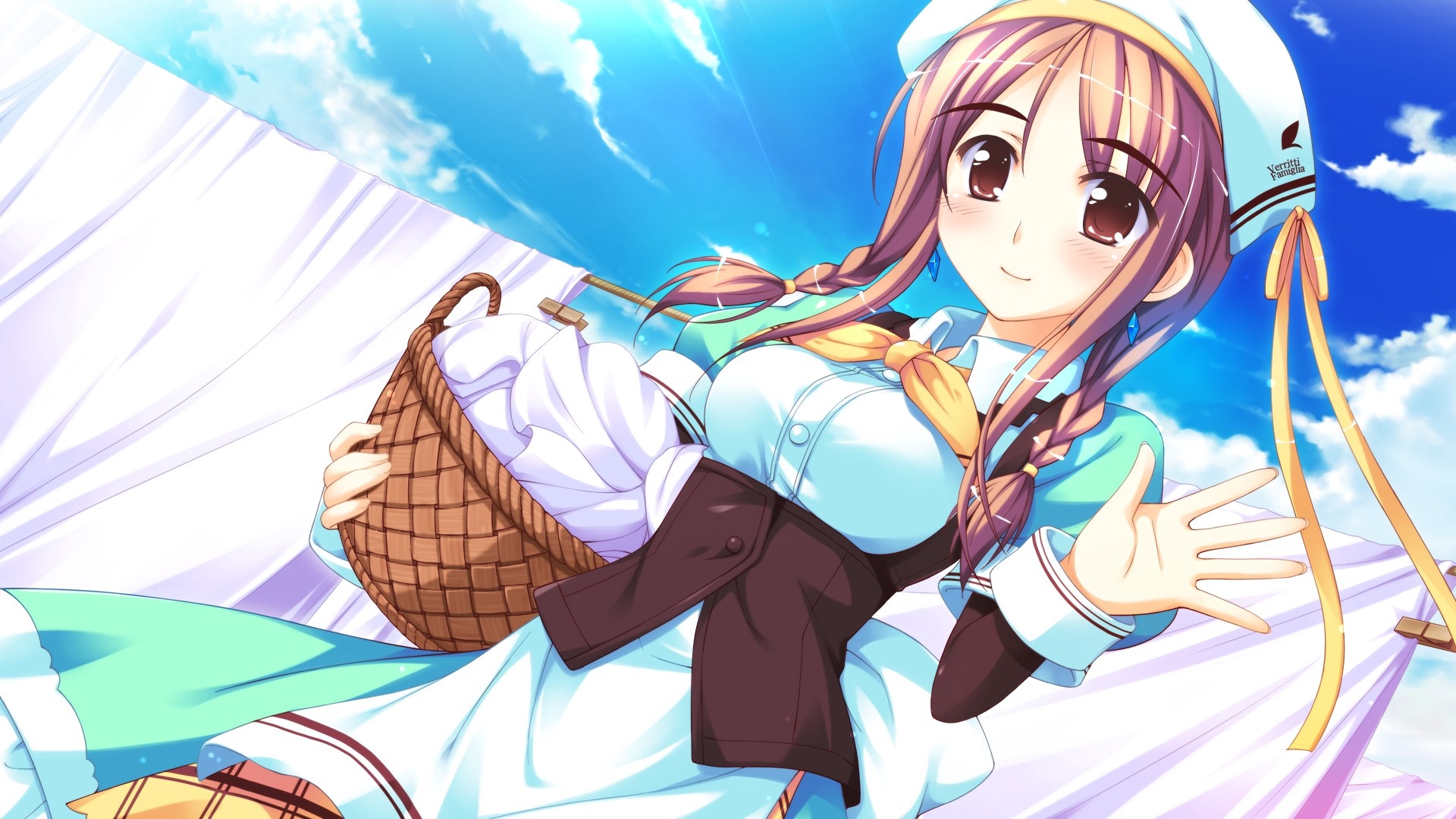 Wallpaper Anime, Girl, Lingerie, Street, Summer, Smile - Summer Anime Girl Background , HD Wallpaper & Backgrounds