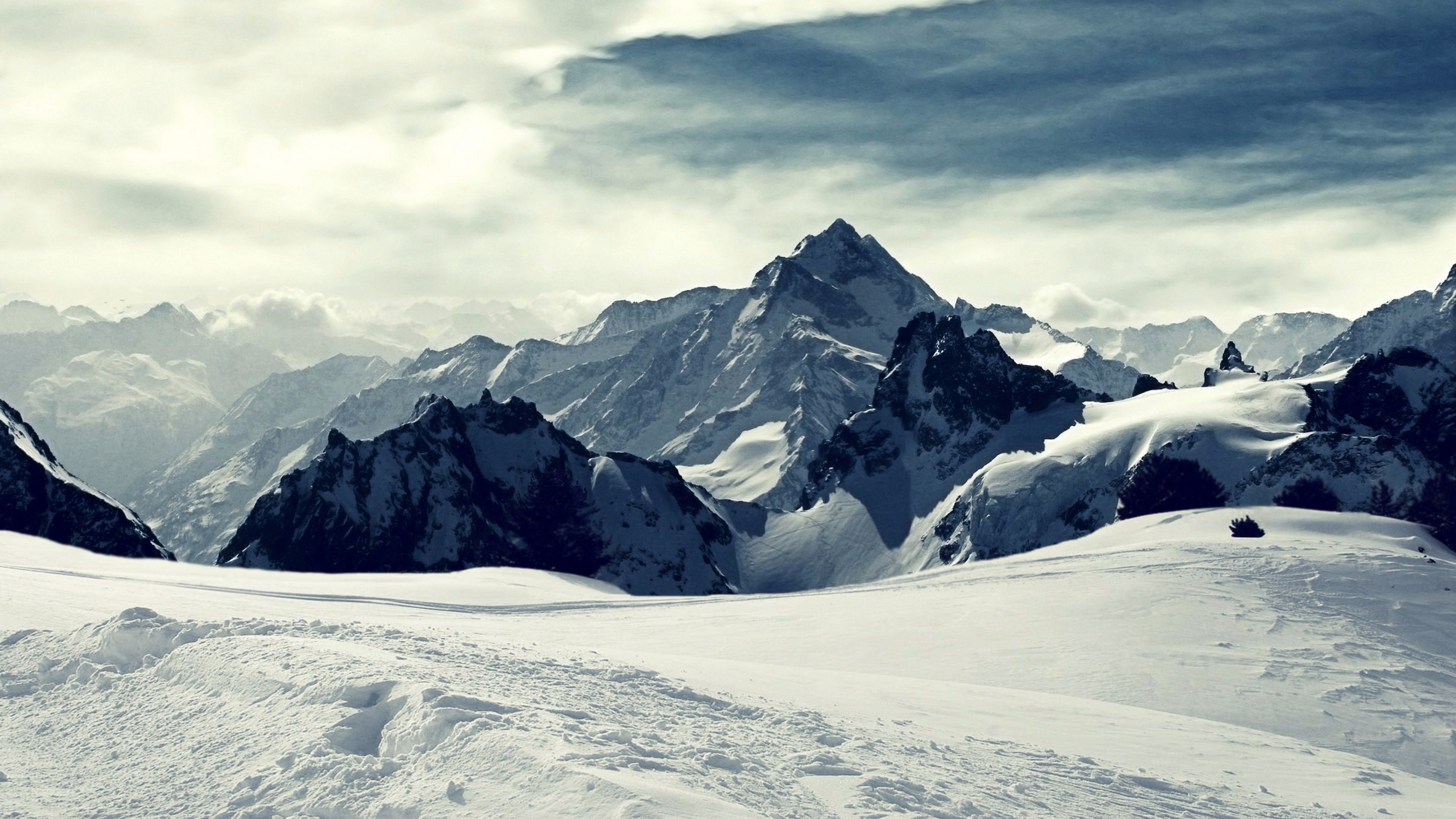Snow Mountain Wallpaper 4k , HD Wallpaper & Backgrounds