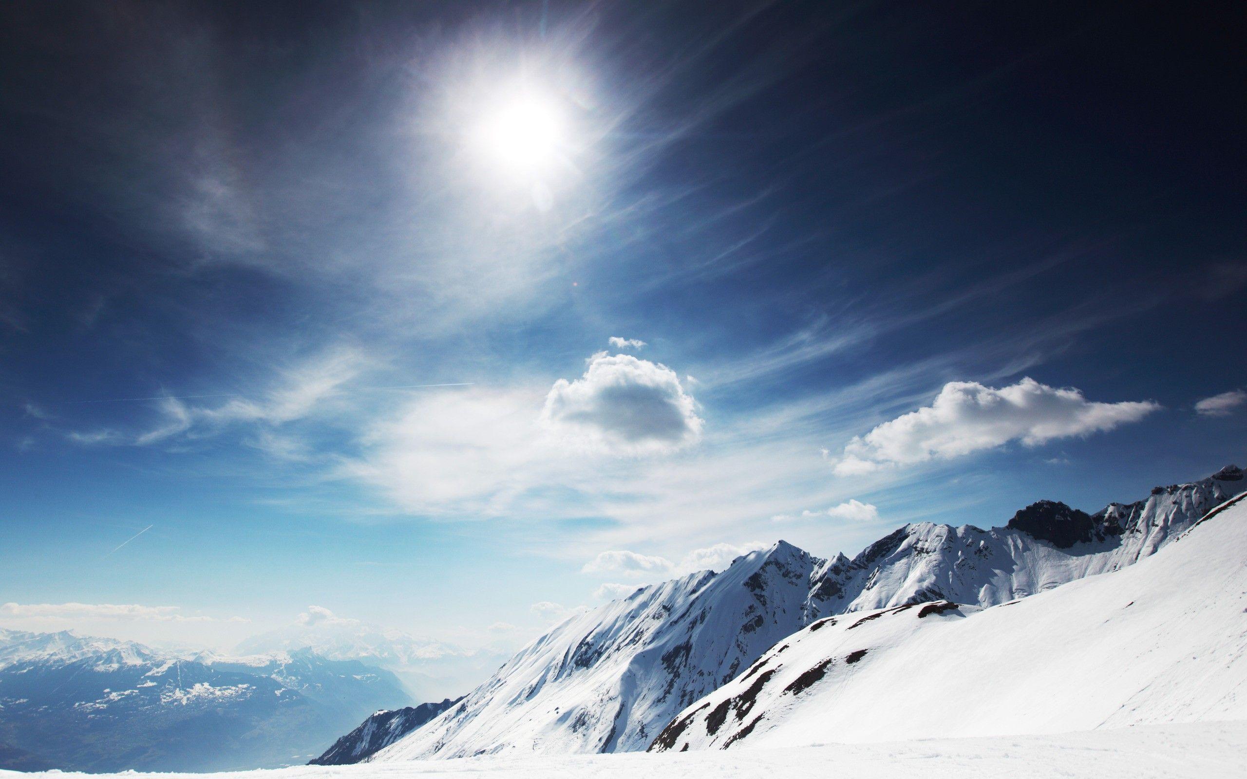 Snow Mountain Wallpapers Phone - Sunny Snowy Mountains , HD Wallpaper & Backgrounds
