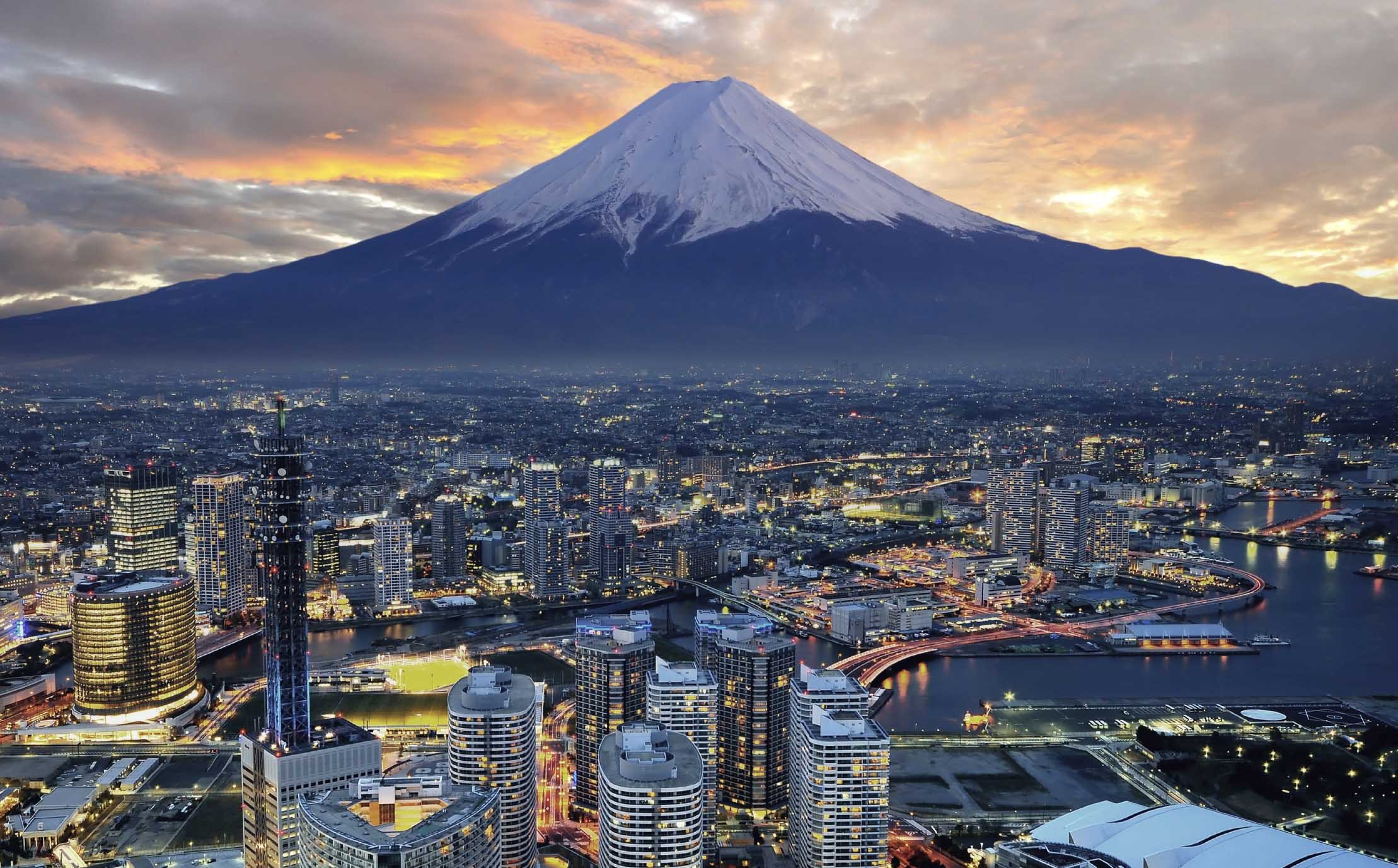 #japan, #mount Fuji Wallpaper - View From Landmark Tower , HD Wallpaper & Backgrounds