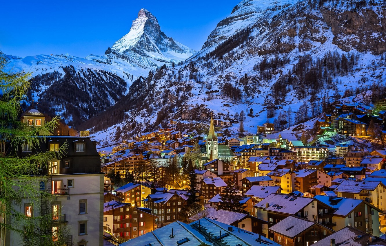 Photo Wallpaper Mountains, Building, Mountain, Home, - Switzerland Desktop Wallpaper Hd , HD Wallpaper & Backgrounds