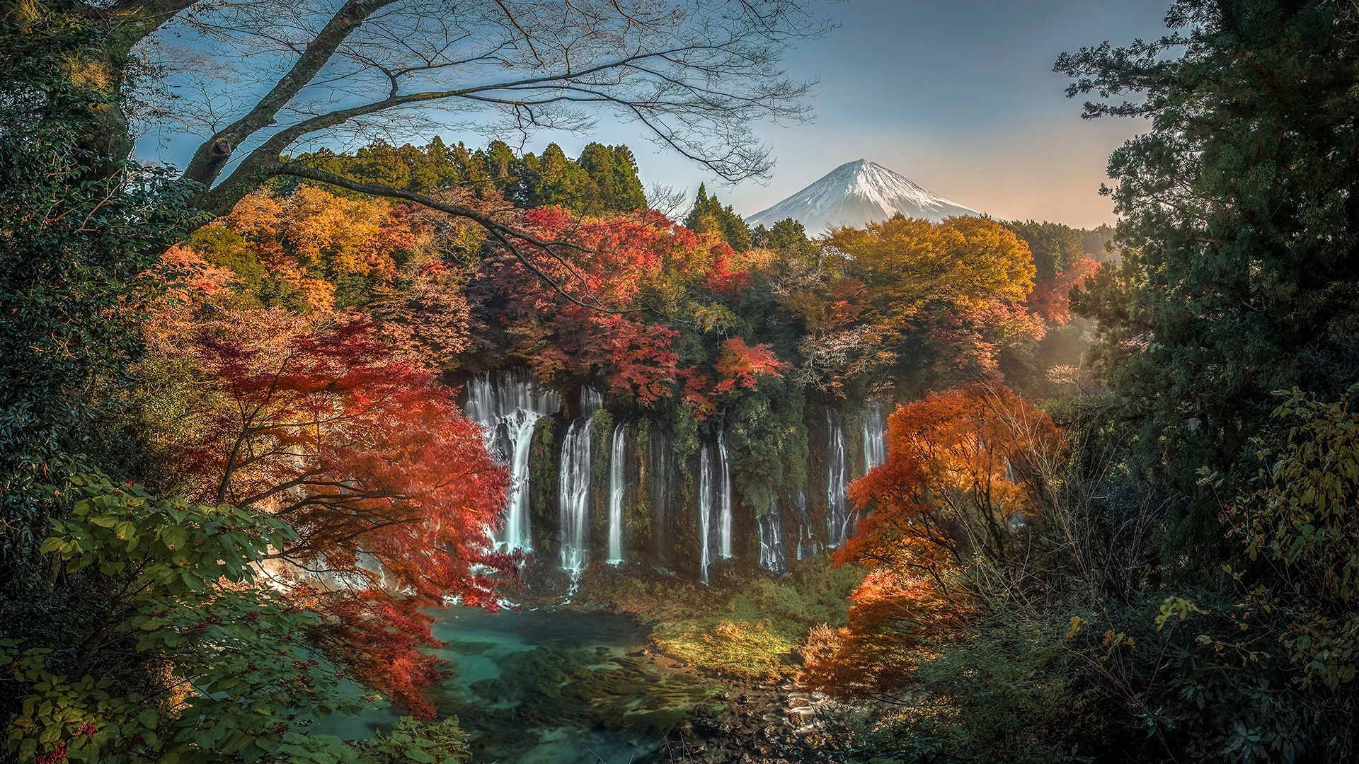 Landscape Portrait - Japan Waterfall , HD Wallpaper & Backgrounds