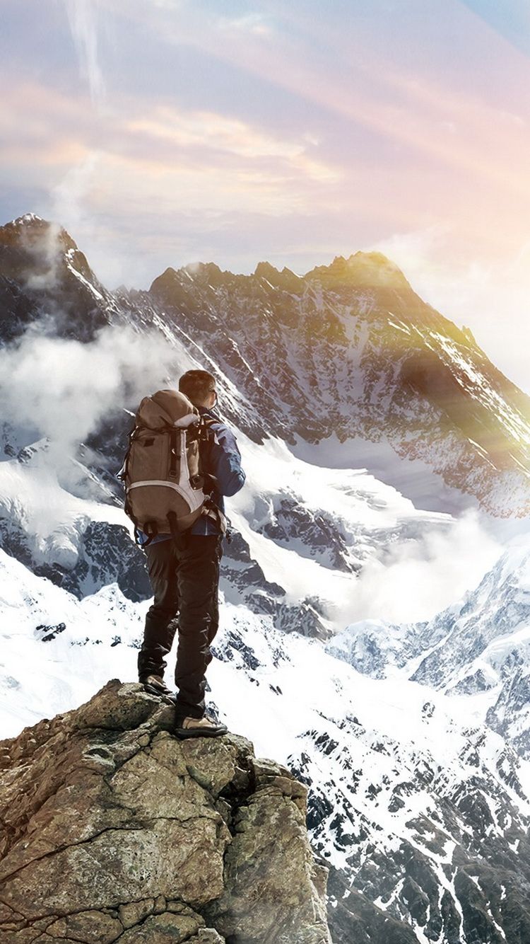 Mountain Climbing Serac Wallpaper - Schreckhorn , HD Wallpaper & Backgrounds