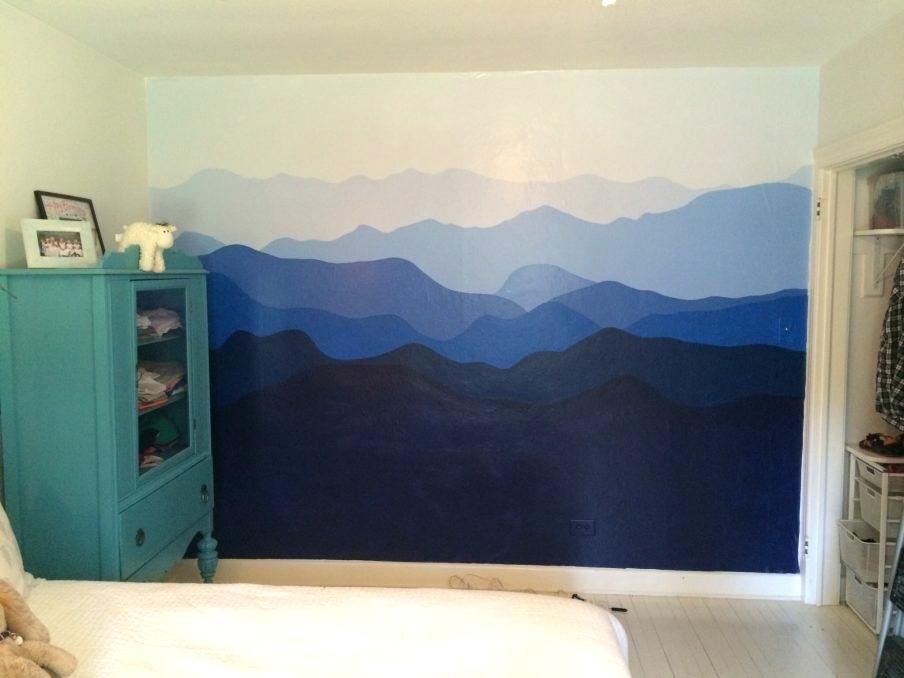 Mountain Wall Mural Diy Terrific Mountain Wall Mural - Blue Ridge Mountains Mural , HD Wallpaper & Backgrounds