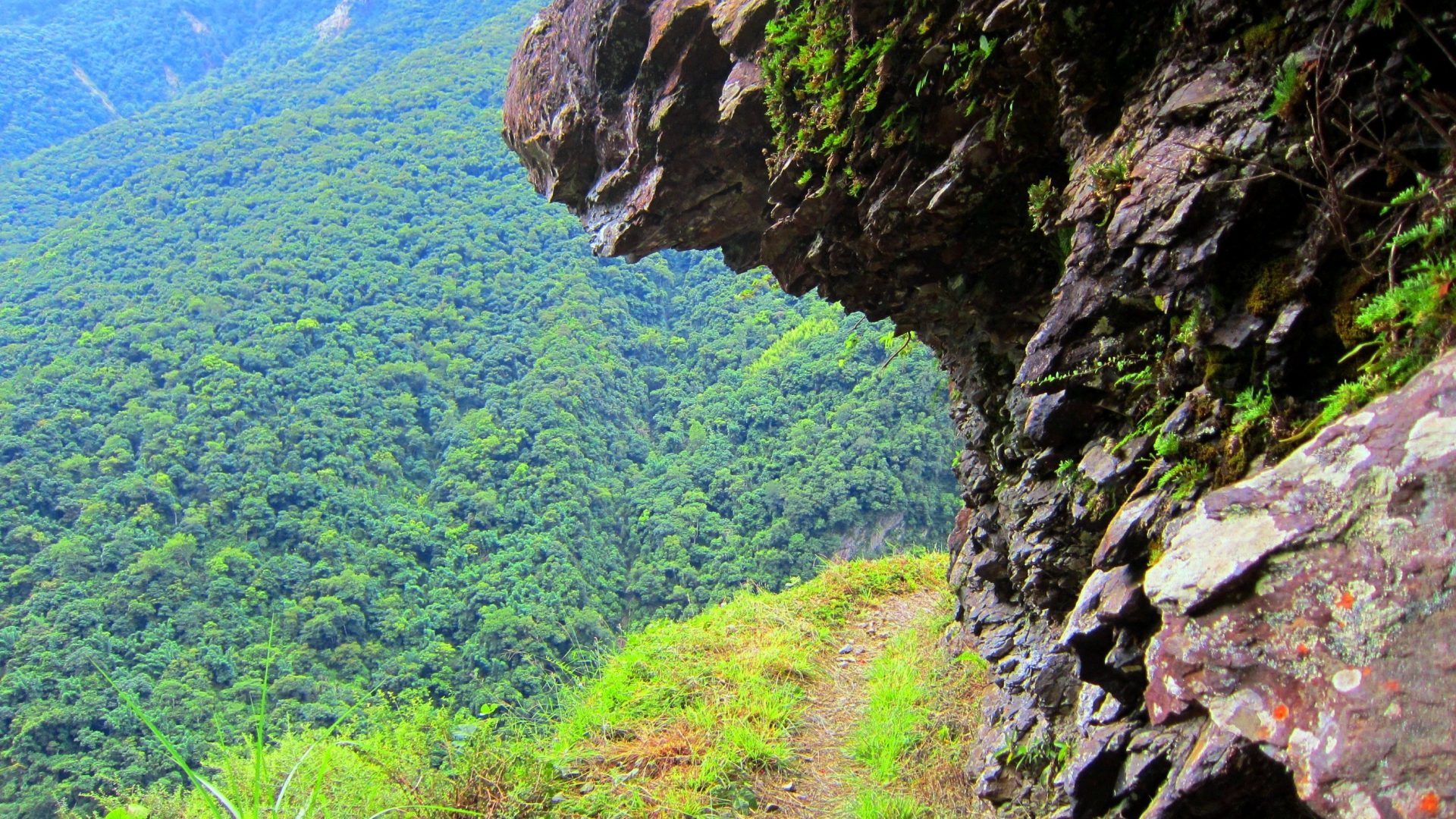 Mountain Climbing Grass Trails Cliff Rock Wallpapers - Outcrop , HD Wallpaper & Backgrounds