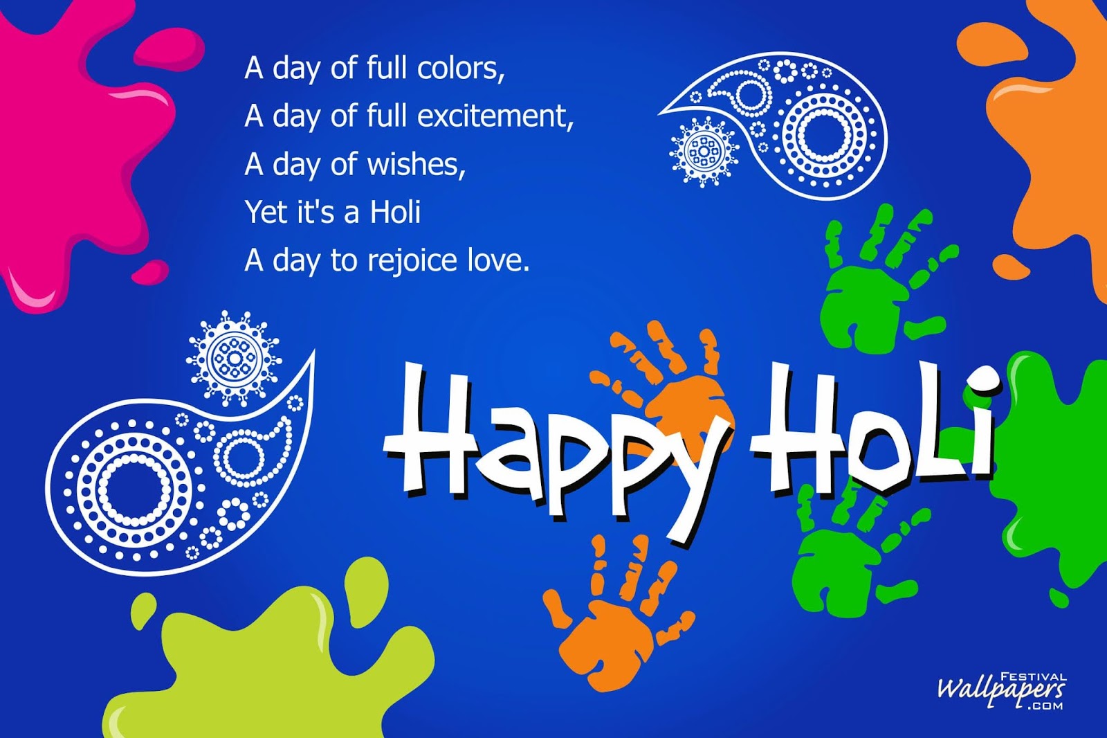 10 Best Happy Holi Wishes Images And Wallpapers For - Graphic Design , HD Wallpaper & Backgrounds