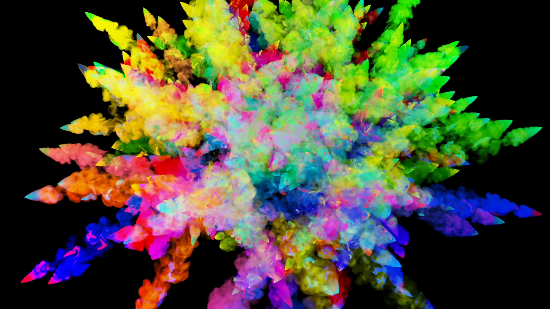 3d Animation Of Particles As Colorful Background Or - Holi Colours Background Hd , HD Wallpaper & Backgrounds