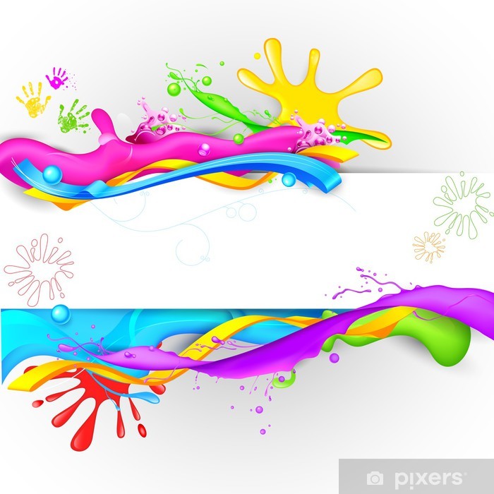 Colorful Splash In Holi Wallpaper Vinyl Wall Mural - Hd Background Best Holi , HD Wallpaper & Backgrounds
