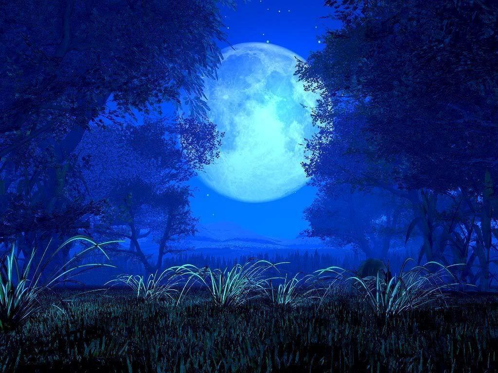 Blue Moon Wallpaper - Beautiful Wallpapers For Phone , HD Wallpaper & Backgrounds