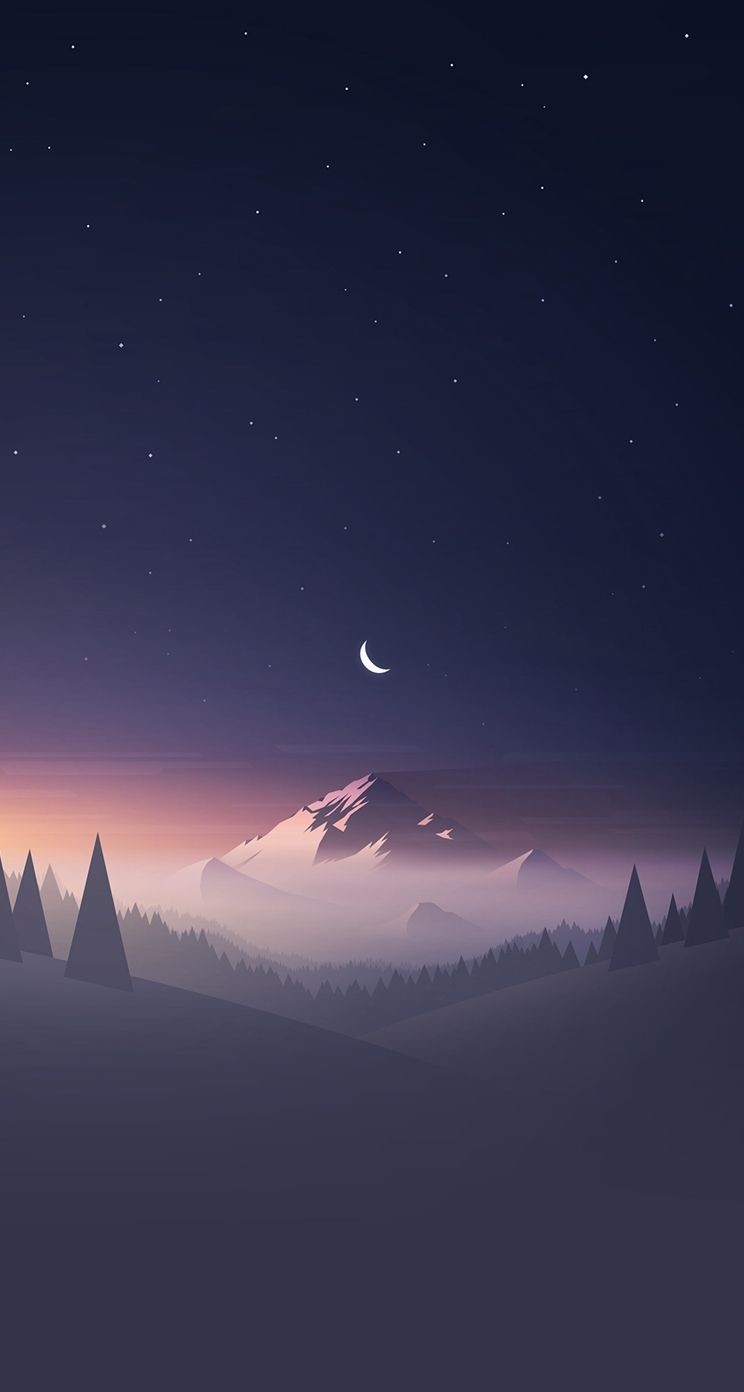 Sunset Landscapes Moon Night Sky Silhoutte Crescent High Resolution Moon Wallpaper Hd For Mobile 1867957 Hd Wallpaper Backgrounds Download