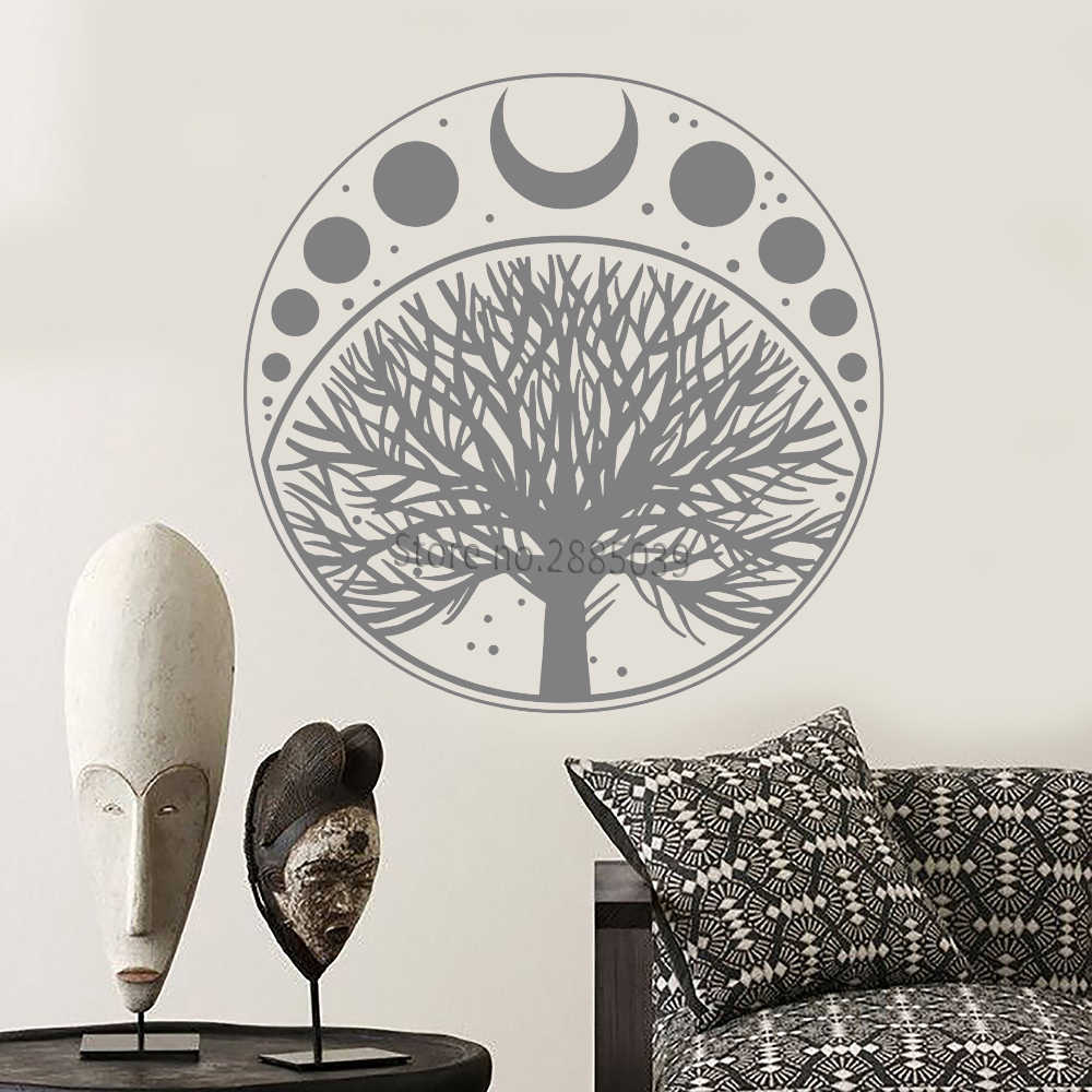 Moon Phases Cycle Tree Of Life Symbol Sticker Vinyl - African Women Wall Sticker , HD Wallpaper & Backgrounds