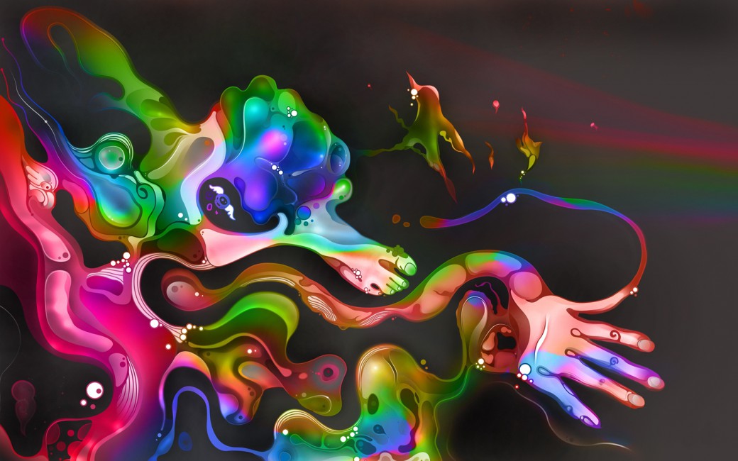 Hand Divorce Fancy Colorful - Abstract Art , HD Wallpaper & Backgrounds