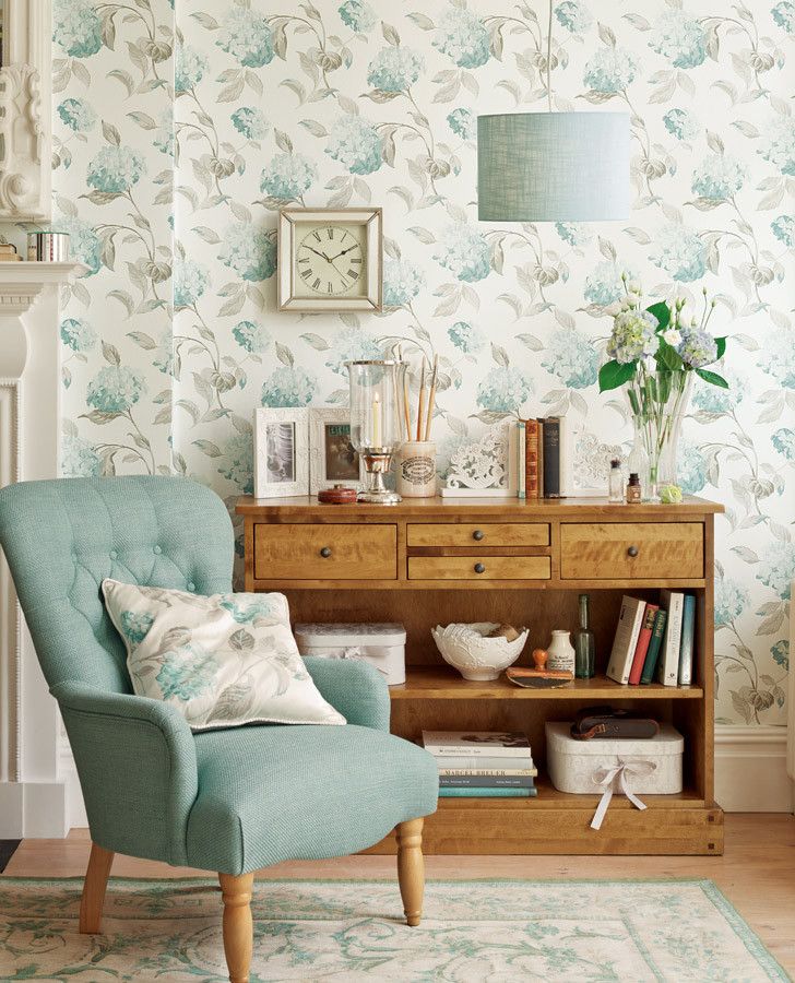 Bedroom Wallpaper Ideas - Laura Ashley Wisteria Duck Egg , HD Wallpaper & Backgrounds