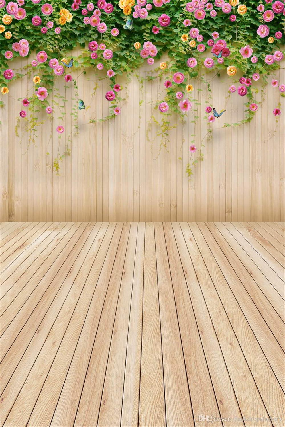 2019 Pink Yellow Flower Children Kids Spring Background - Flower Background Studio , HD Wallpaper & Backgrounds