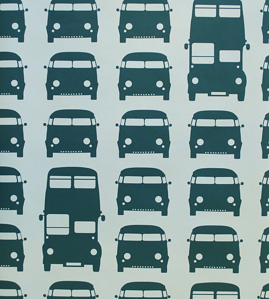Rush Hour - Petrol/blue - Tapete Bus , HD Wallpaper & Backgrounds