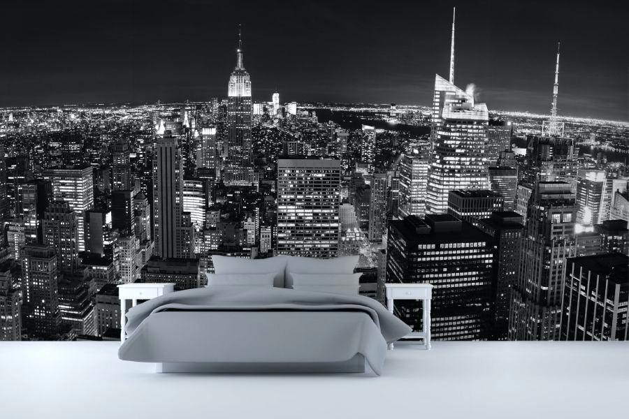 City Wallpaper Bedroom Panoramic New Wall Mural Ideas - New York Wallpaper Wall , HD Wallpaper & Backgrounds