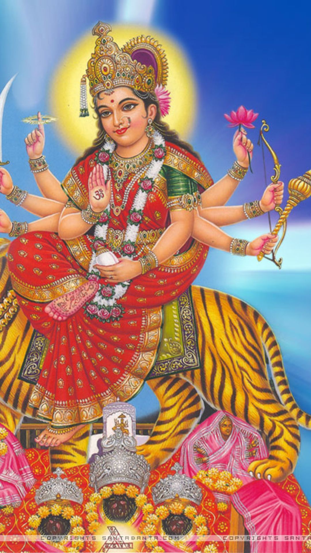 Hindu God Wallpaper For - Durga Mata , HD Wallpaper & Backgrounds