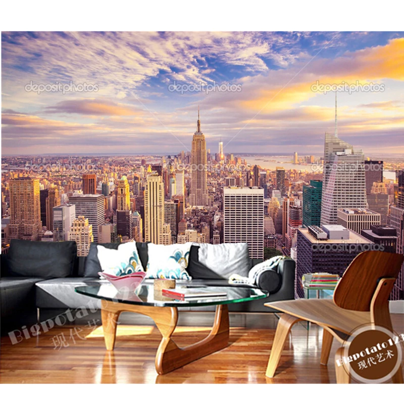 Buy Custom Photo Wallpaper,new York City - Papel De Parede Por Do Sol Nas Montanhas Sala , HD Wallpaper & Backgrounds