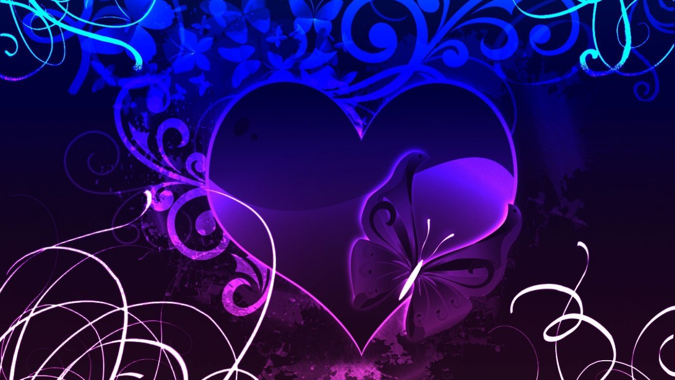 Hearts Butterfly Swirls Butterflies Heart Wallpaper - Hearts & Butterfly , HD Wallpaper & Backgrounds