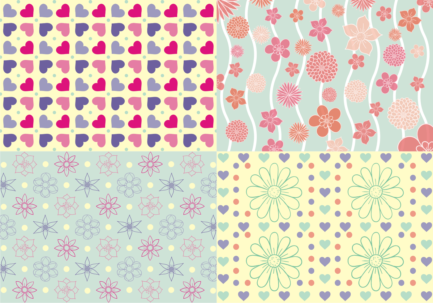 Girly Patterns Vector - Free Pattern Girly , HD Wallpaper & Backgrounds