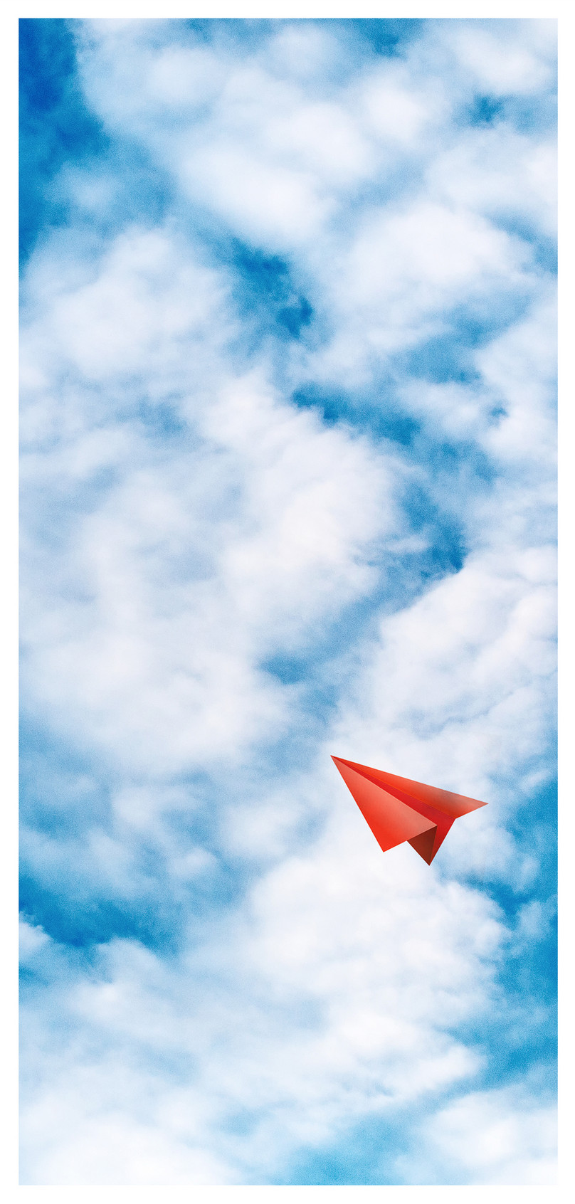 Blue Sky Paper Aircraft Mobile Phone Wallpaper - Pesawat Kertas Wallpaper Hd , HD Wallpaper & Backgrounds