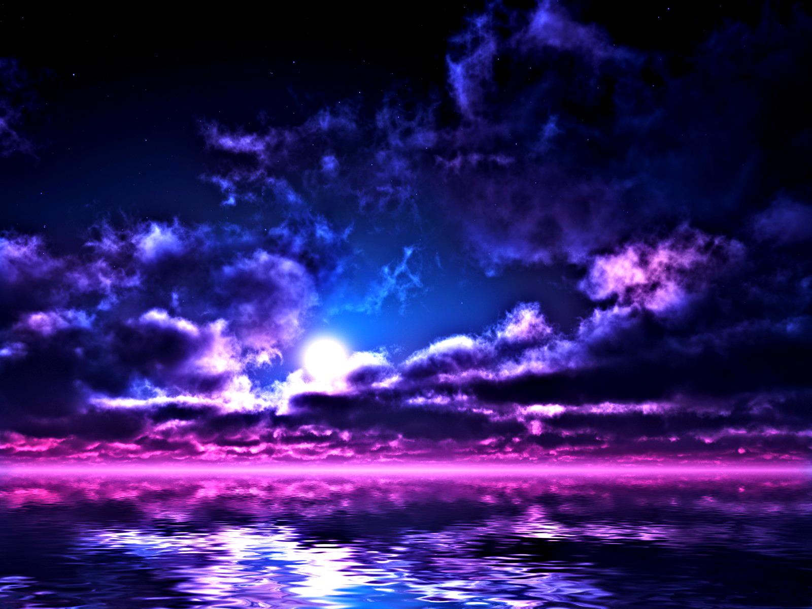 Download Wallpaper Purple Sky - Purple And Blue Sky , HD Wallpaper & Backgrounds