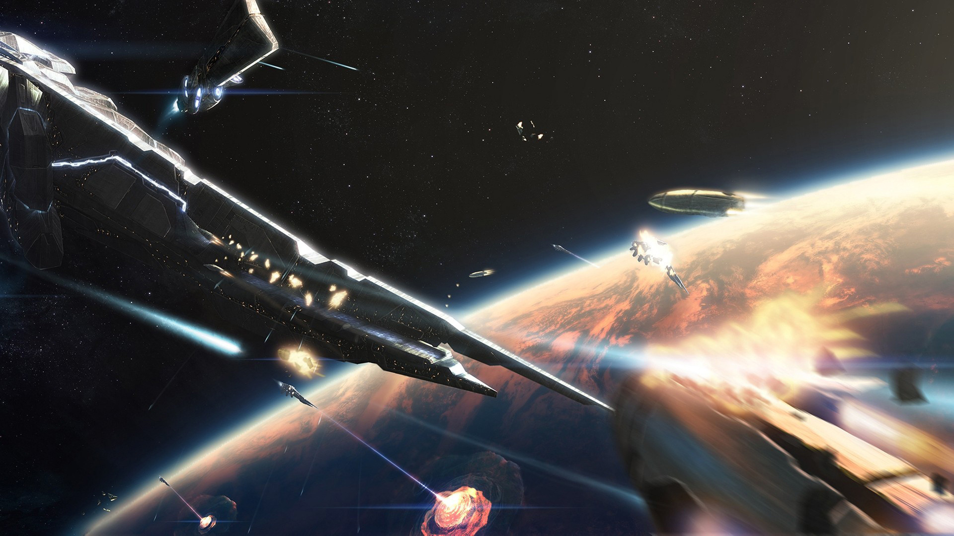 Sci - Epic Space Battle Backgrounds , HD Wallpaper & Backgrounds