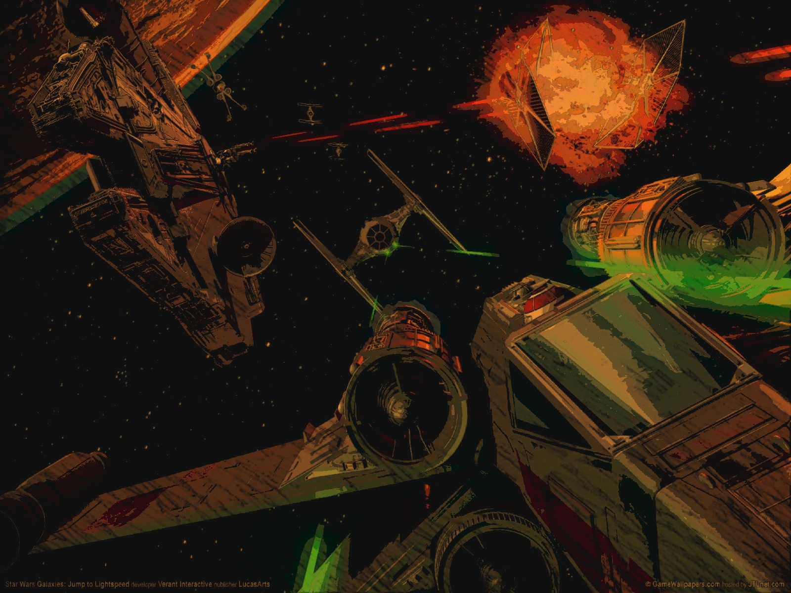 Space Battle - Star Wars Galaxies , HD Wallpaper & Backgrounds