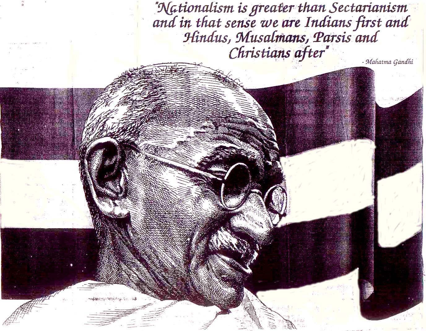 Ghandi Images Mg Msg Hd Wallpaper And Background Photos - Drawing Of Nationalism In India , HD Wallpaper & Backgrounds