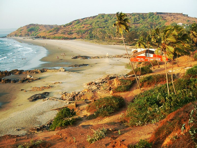 Vagator Beach - Goa Image - South Goa North Goa , HD Wallpaper & Backgrounds