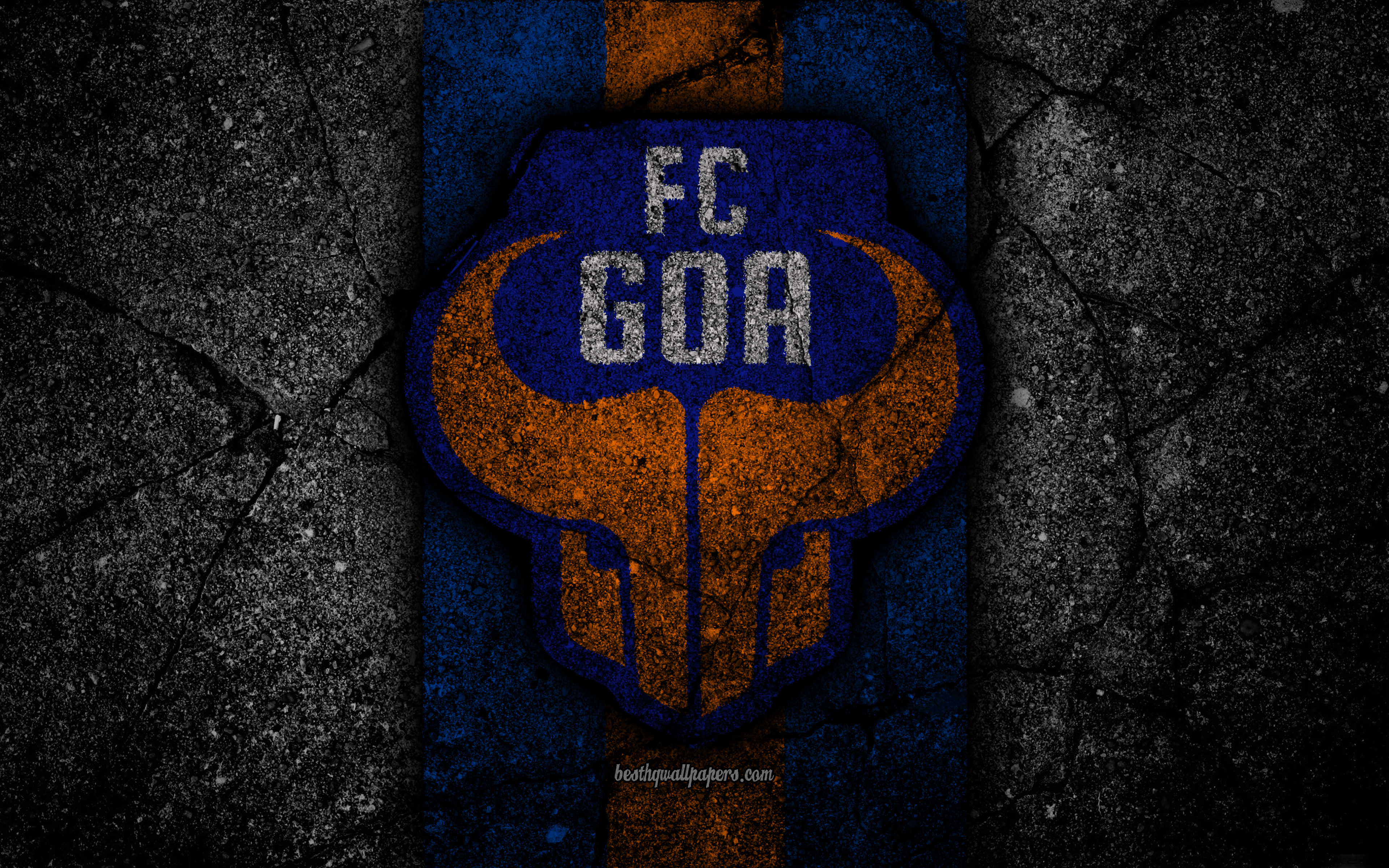 Fc Goa, 4k, Isl, Logo, Indian Super League, Black Stone, , HD Wallpaper & Backgrounds
