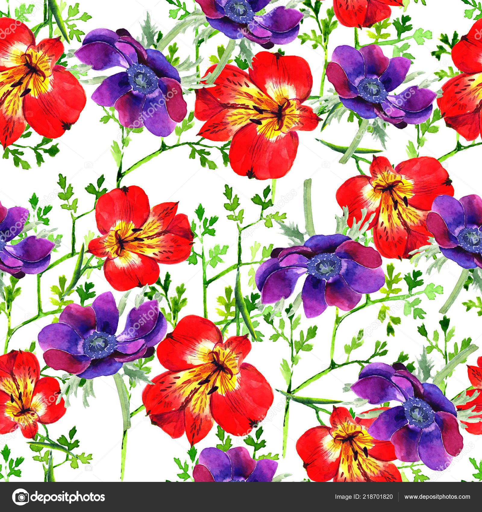 Seamless Floral Background With Bouquets Of Flowers - Pansy , HD Wallpaper & Backgrounds