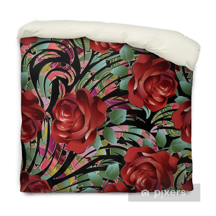 3d Red Roses Seamless Pattern - Fondo Tapiz Vintage Flores , HD Wallpaper & Backgrounds