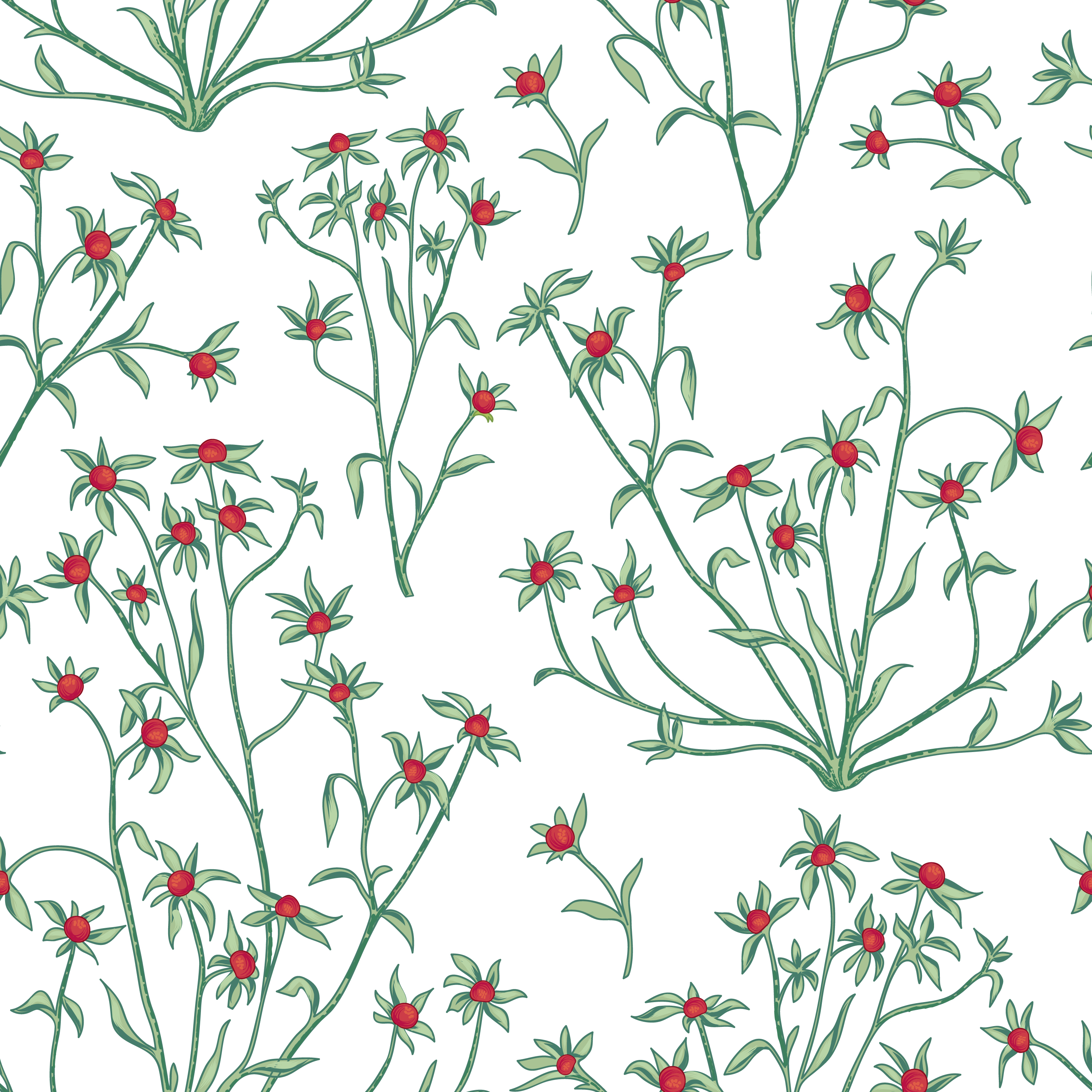 Floral Seamless Pattern - Wallpaper , HD Wallpaper & Backgrounds