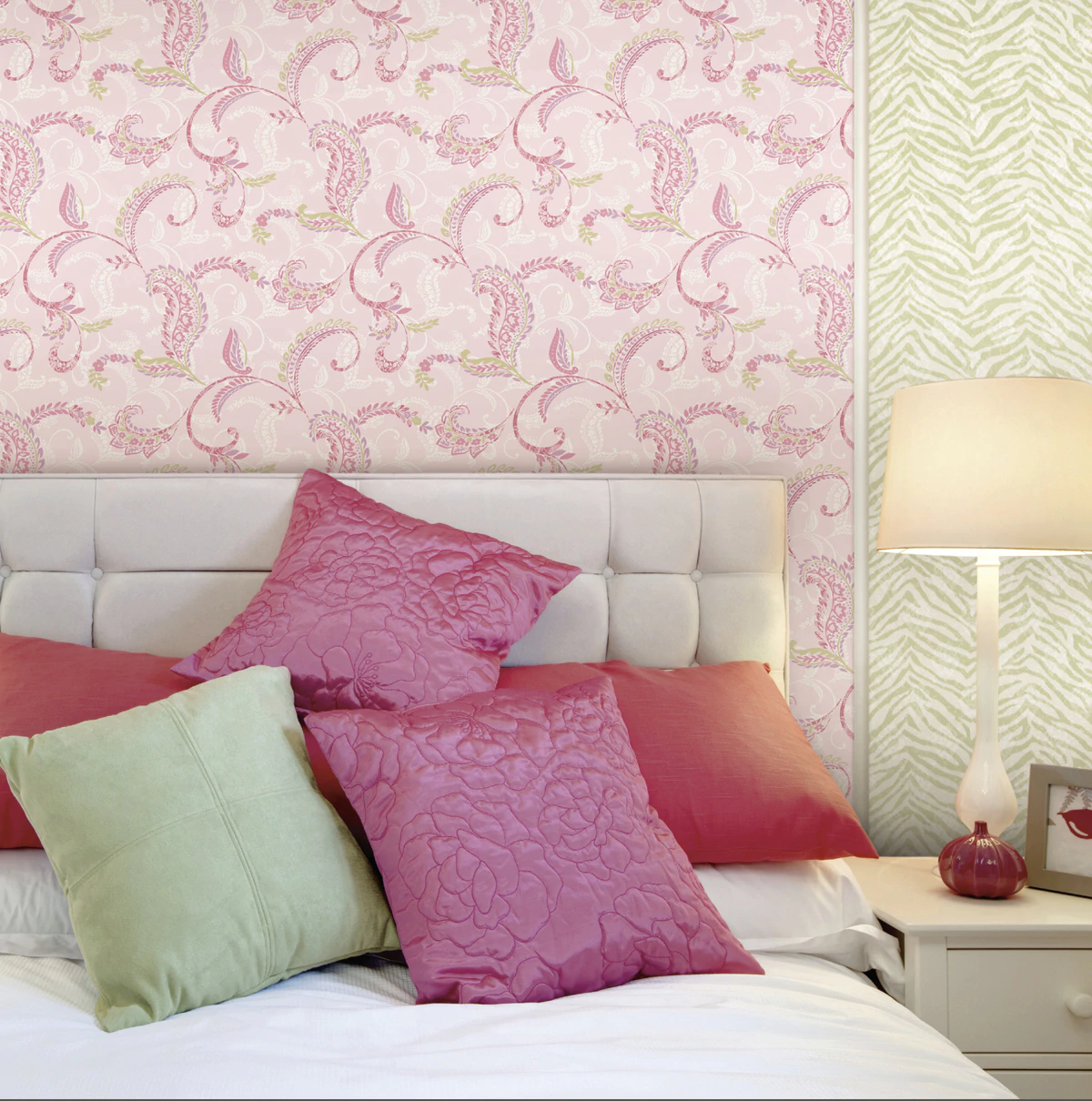 Chesapeake By Brewster Chr11691 Riley Pink Paisley - Bedroom Wall Painting Colours , HD Wallpaper & Backgrounds