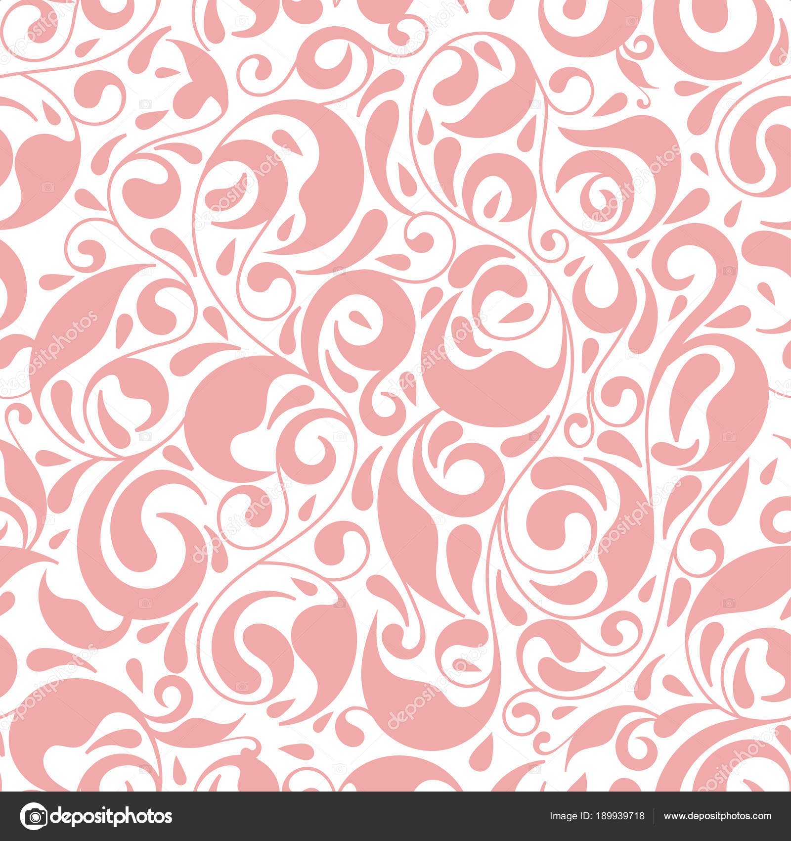 Pink And White Leaf Seamless Pattern - Paisley Leaf Seamless , HD Wallpaper & Backgrounds
