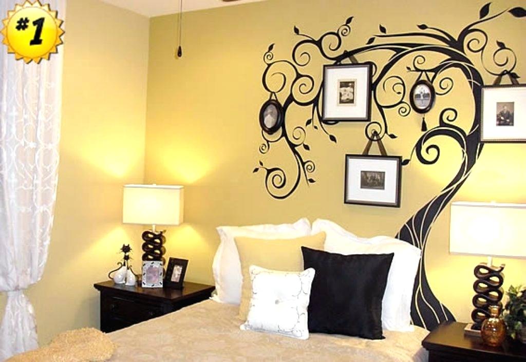 Bedroom Wall Painting Designs Enchanting The Best Wallpaper - Wall Painting In Bedroom , HD Wallpaper & Backgrounds