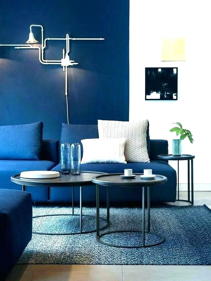 Feature Wall Paint Ideas X Auto Living Room Wallpaper - Blue Couch Living Rooms , HD Wallpaper & Backgrounds