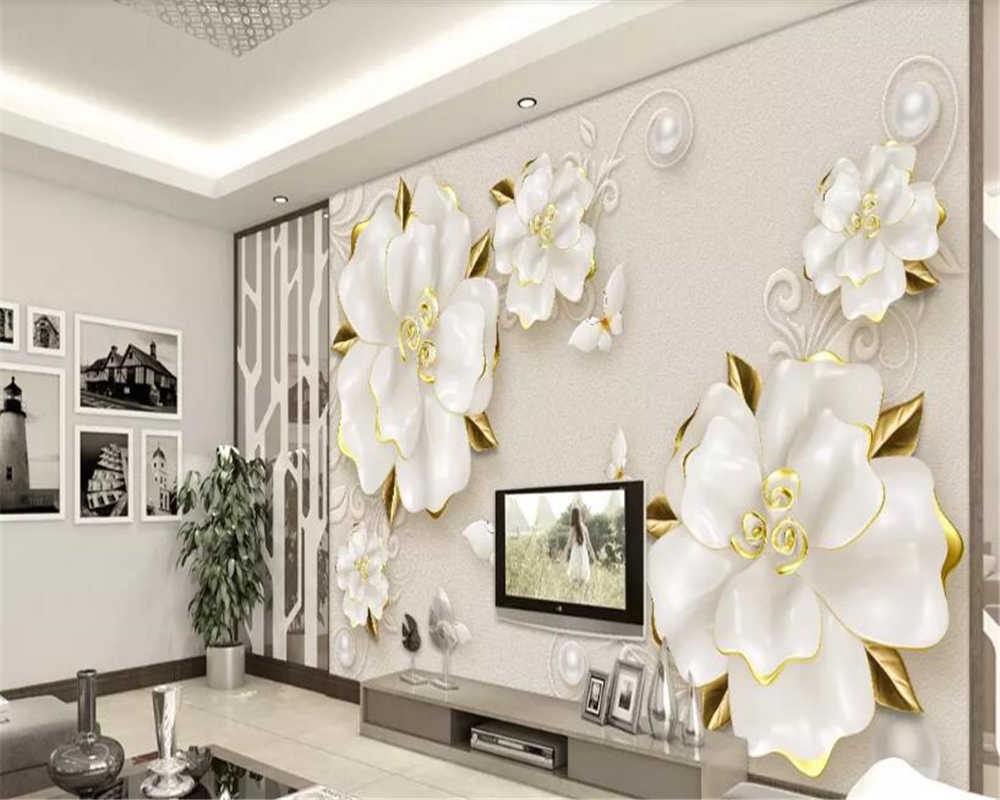 Beibehang Wallpaper On The Wall Large Hd 3d Embossed - Tranh Dán Tường 3d Phòng Khách , HD Wallpaper & Backgrounds